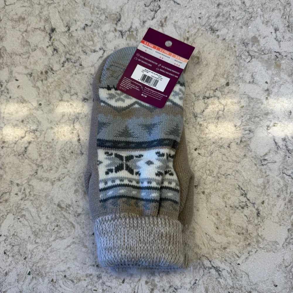New MUK LUKS women's thermal slipper sock Taupe‎